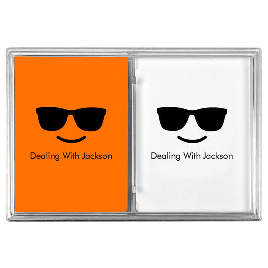 Sunglasses Emoji Double Deck Playing Cards